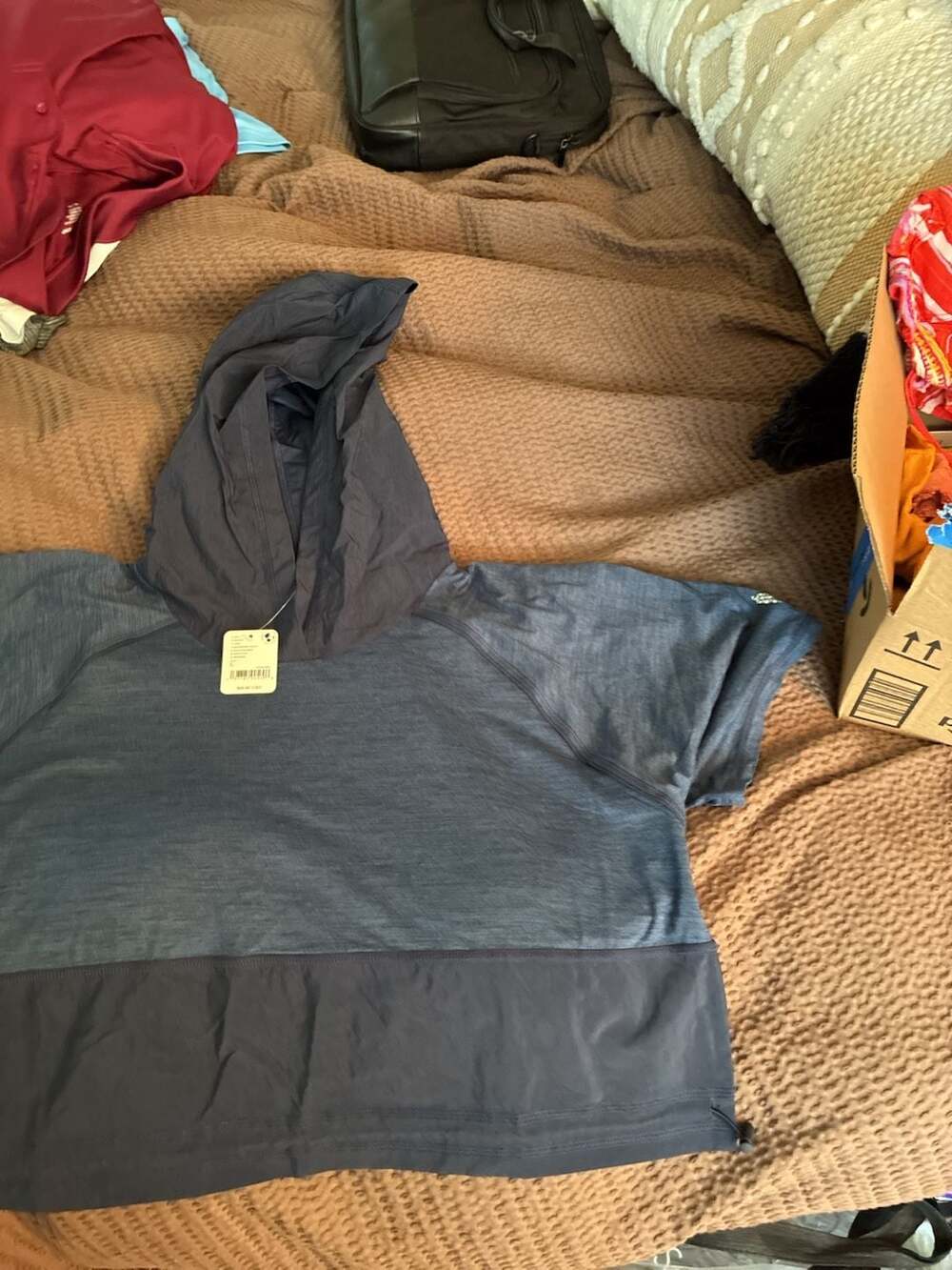 FP Movement Short Sleeve Crop Hoodie in Midnight Navy - Picture 2 of 6